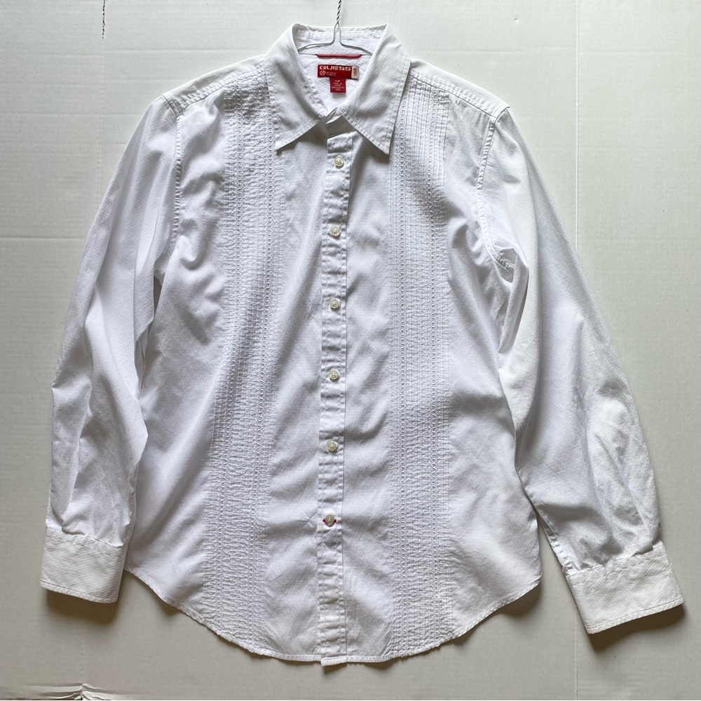 Guess White Formal Button Down Shirt